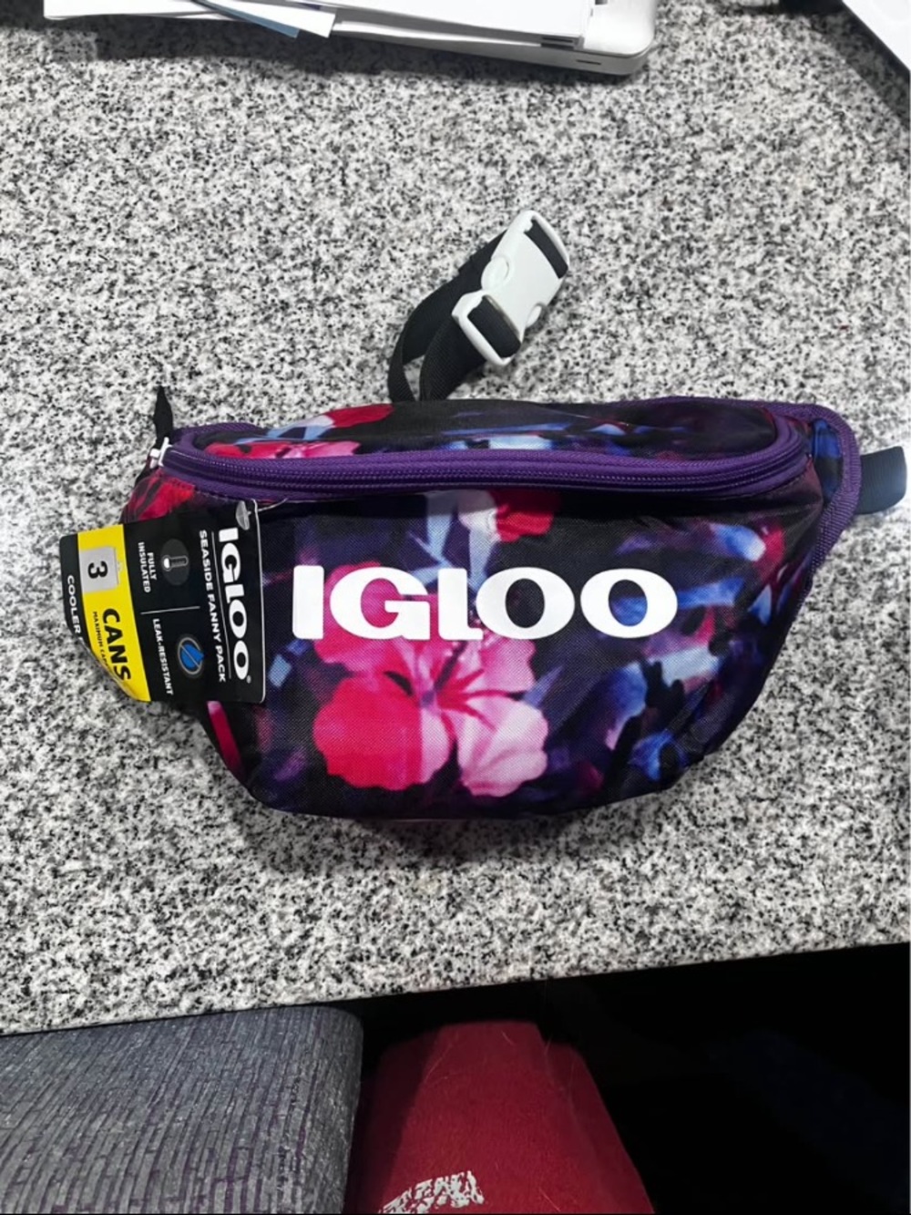 Igloo Seaside Fanny Pack - Purple Pink Blue Floral